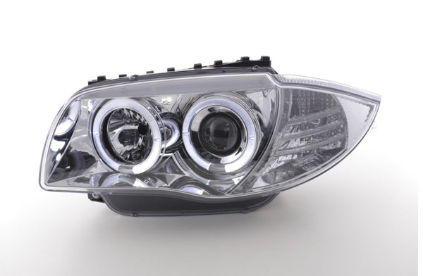 FK Pair LED DRL Angel Projector headlights BMW 1-series E87 E81 E82 E88 04+ LHD