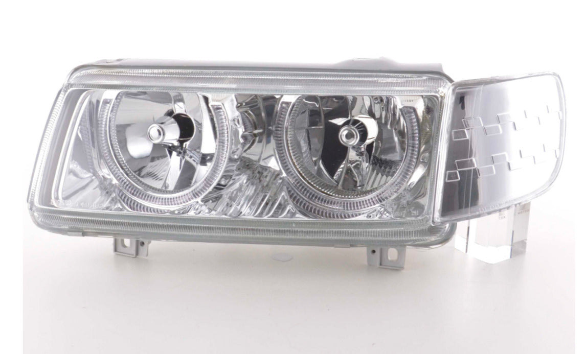 FK Pair LED DRL Halo Eye Ring Headlights VW Passat B4 35i 3A Chrome LHD