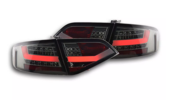 FK Set Audi A4 B8 8K 07-11 LED REAR Lights DRL Lightbar TAIL LIGHTS BLACK ED S4