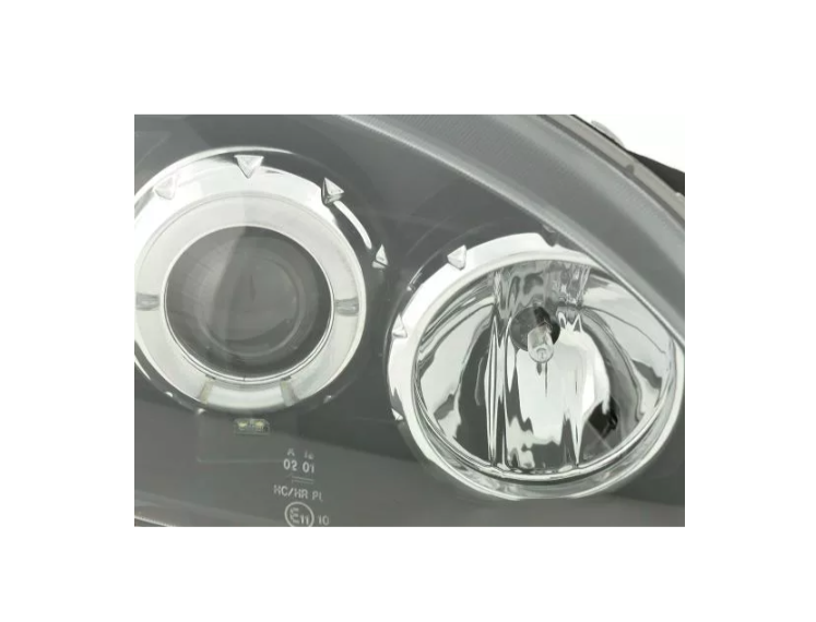 FK Pair LED DRL Halo headlights Opel Corsa B 94-00 black LHD