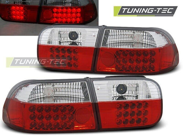 Tuning-Tec Pair LED Lightbar DRL Rear Lights 2D 4D RED WHITE LED 91-95 LHD