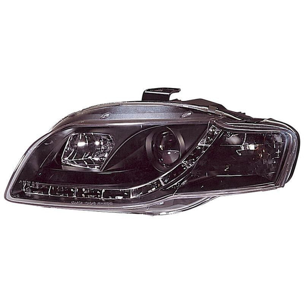 AutoStyle Set Scheinwerfer LED DRL Angel Eye Halo Audi A4 B7 2005–2008 – Schwarz S4