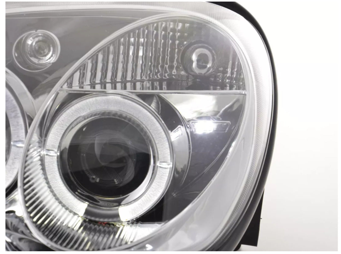 FK LED DRL Angel Eye Halo Ring Headlights Mercedes SLK R170 96-02 AMG 170 LHD