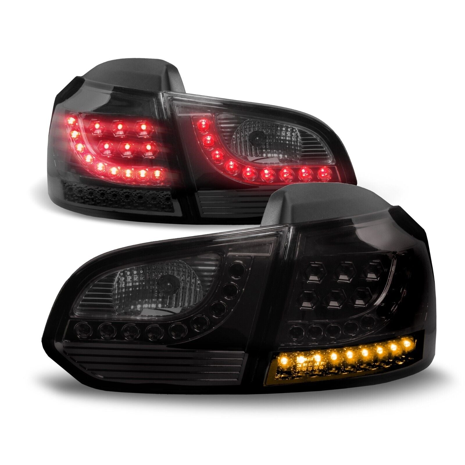 JOM Set LED DRL Lightbar REAR Lights Tail smoke black VW Golf 6 MK6 08-12 LHD