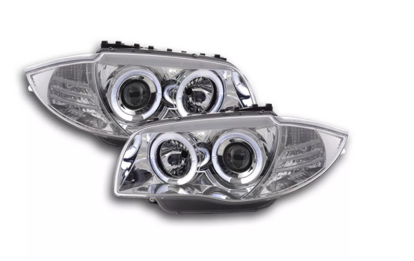 FK Pair LED DRL Angel Projector headlights BMW 1-series E87 E81 E82 E88 04+ LHD