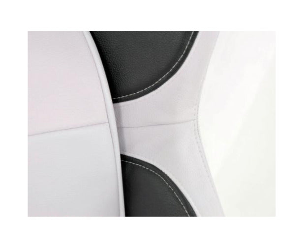 FK Universal Reclining Bucket Sports Seats - Synthetic Leather WHITE Edition