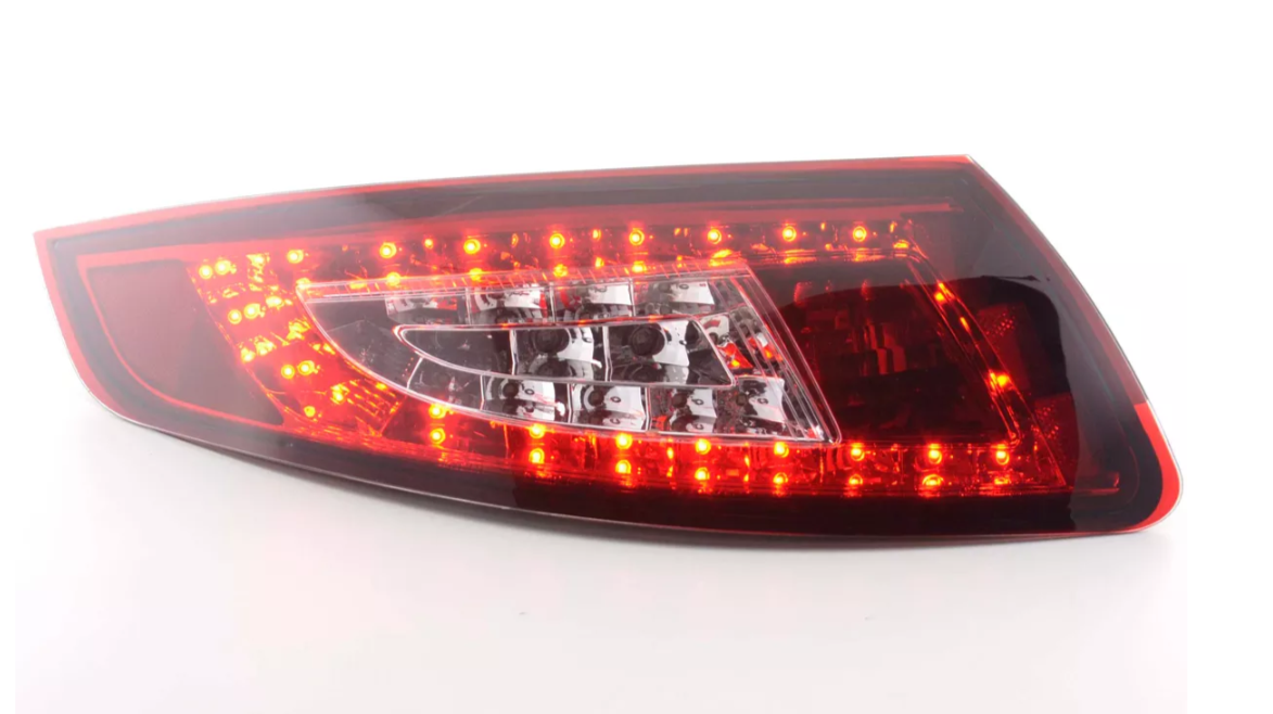 FK Pair LED DRL Lightbar Rear Lights Tail Lamps Porsche 911 997 05-09 red clear edition GT LHD