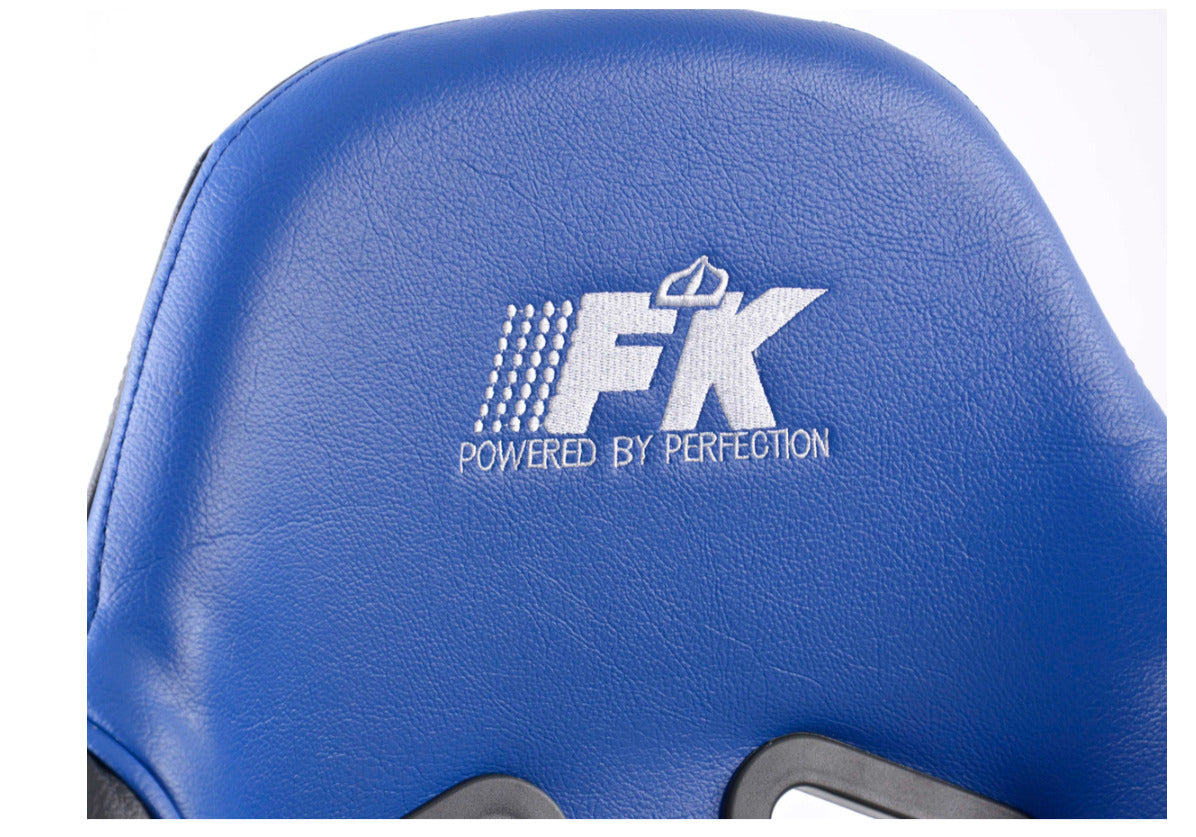 FK Universal Reclining Bucket Motorsports Seats - Blue Comfort Heated & Massage