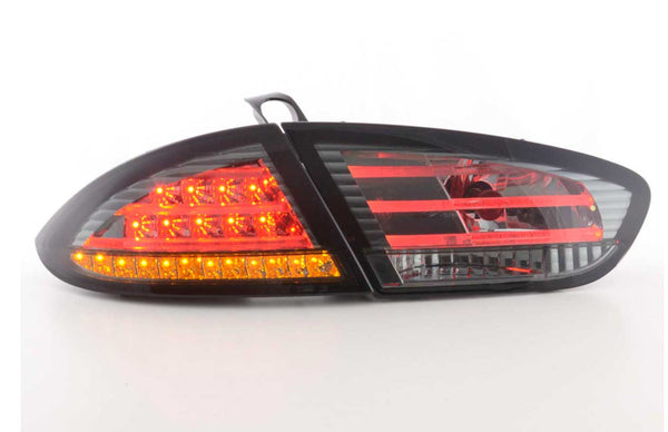 FK Pair LED Rear Lights Tail Lightbar Seat Leon 2 MK2 1P 09-12 black smoke LHD