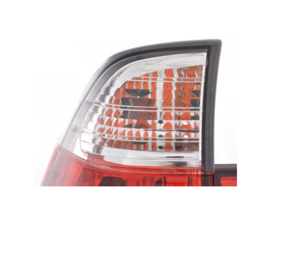 FK Pair LED REAR LIGHTS Crystal BMW X5 E53 Z33 98-03 black white / red LHD