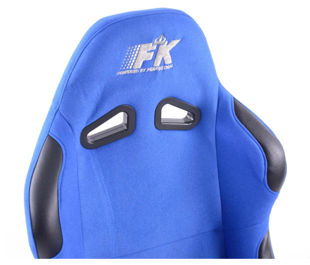 FK Universal Full Fixed Back Bucket Sports Seats BLUE Edition Track Drift Style