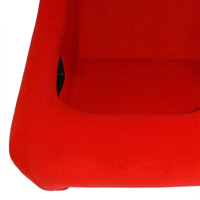 AUTOSTYLE x1 Single Universal Single Sports Bucket Seat RED fixed back runners