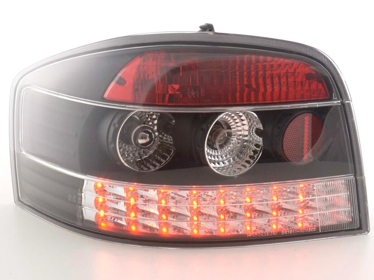 FK Pair LED Lightbar Rear Lights Tail Lamps Audi A3 8P 8PA 03-05 Black S3 LHD