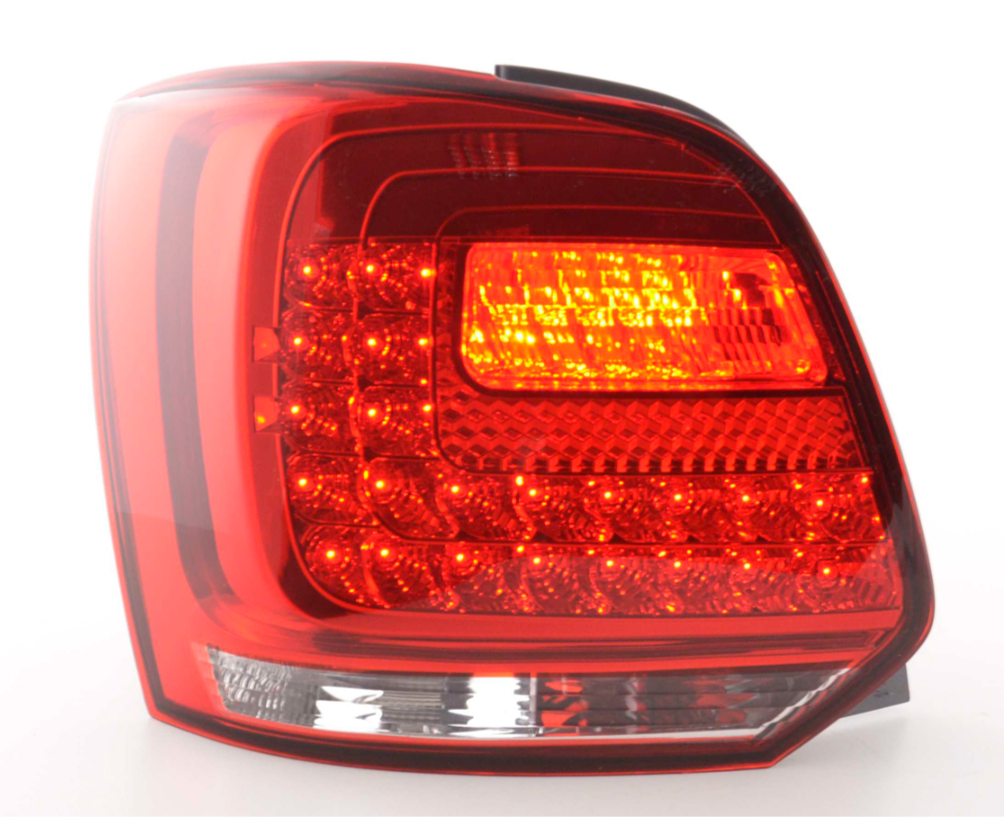 FK Set VW Polo 6R 09+ clear red LED REAR LIGHTS LAMPS TAIL BLACK LHD GTI