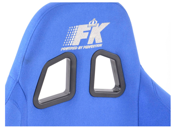 FK Universal Full Bucket Sports Seats BLUE Car 4x4 Kit Van inc slide runners