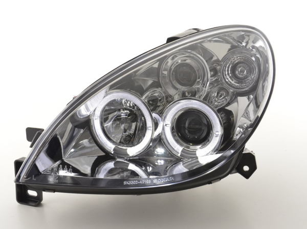 FK LED DRL Angel Eye Halo Ring Headlights Citroen Xsara type N7 00-05 chrome LHD