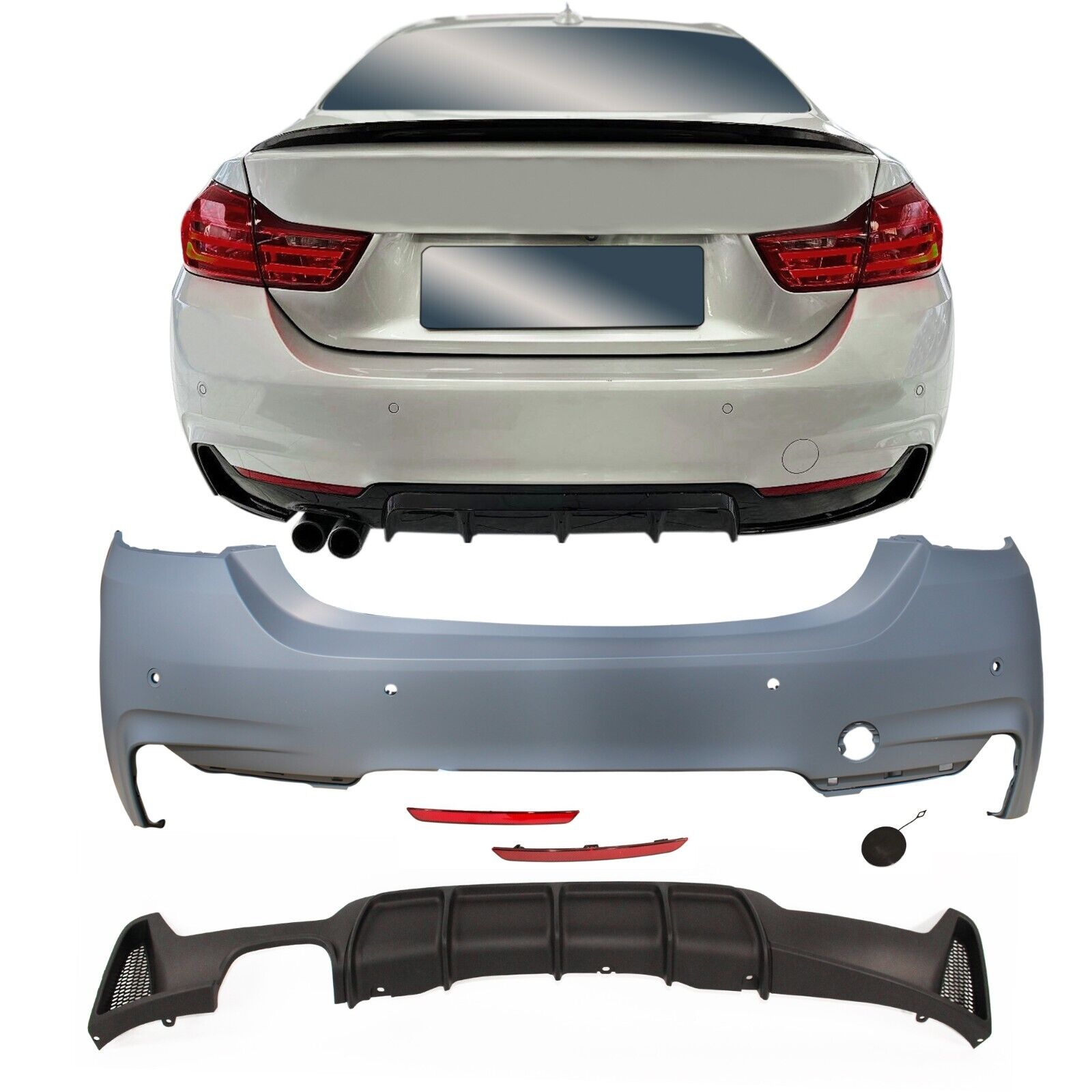 JOM BMW F32 4 series 13+ Front Rear Bumper Polyp Unpainted Skirts Full Body Kit