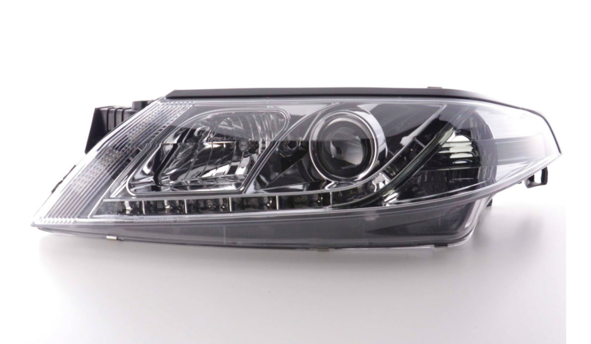 FK Set LED DRL Halo Ring Headlights Renault Laguna G 01-05 chrome LHD