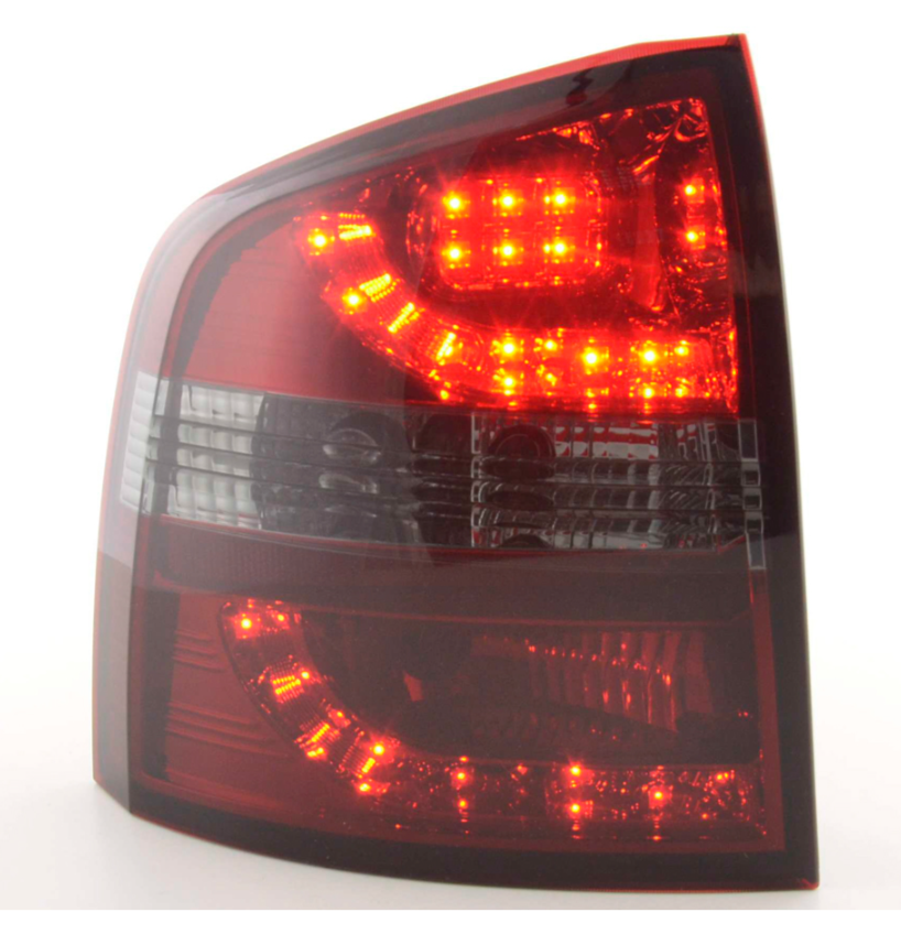 FK Paar SKODA OCTAVIA 2 MK2 1Z Kombi LED-Rückleuchten, rauchrot, rauchrot, 05–12