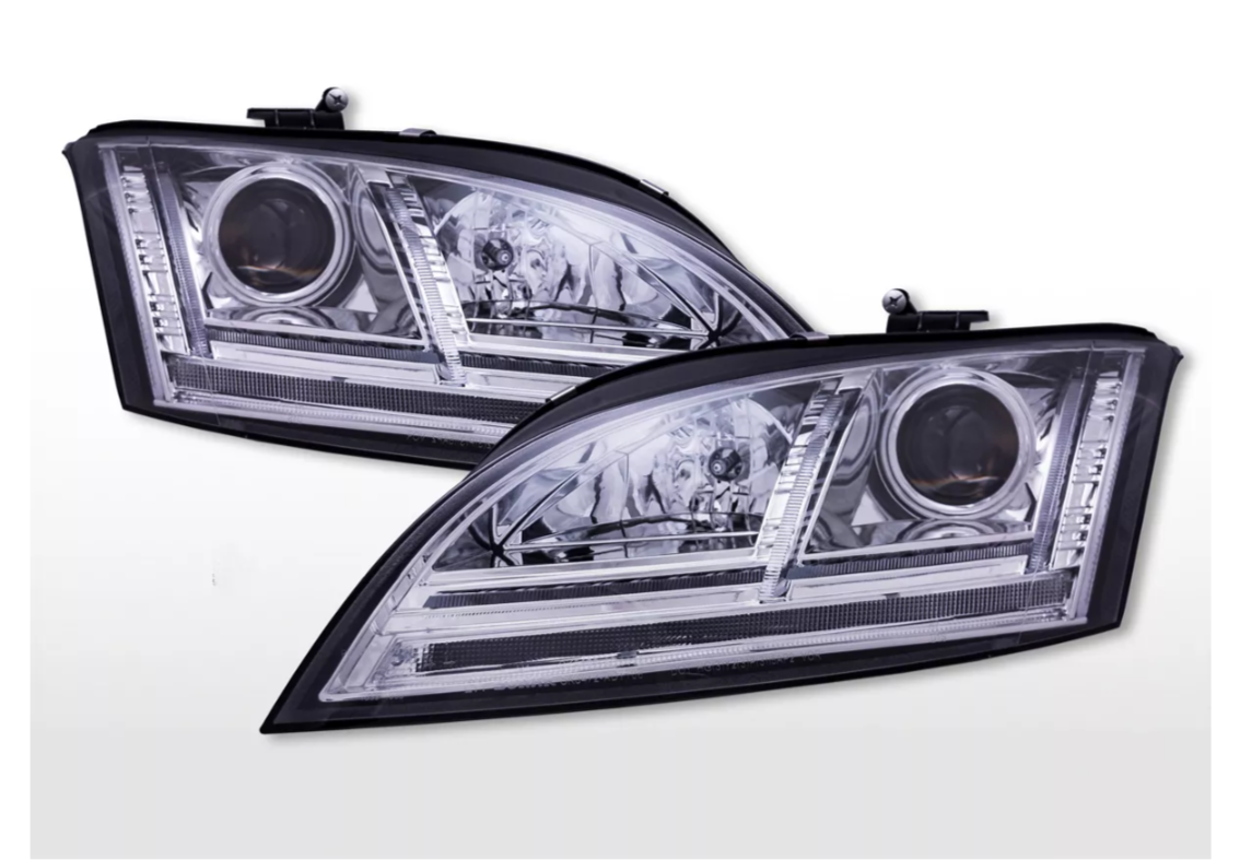 FK LED DRL Lightbar Scheinwerfer Audi TT 8J 06-13 Chrome Seq Anim Xenon AFS CPU