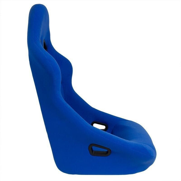 AUTOSTYLE x1 Single Universal Single Sports Bucket Seat BLUE fixed back runners