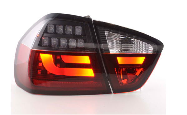 FK Paar LED-RÜCKLEUCHTEN BMW E90 E91 3 SERIE 05-08 rot schwarz LHD 320 330 335 M3