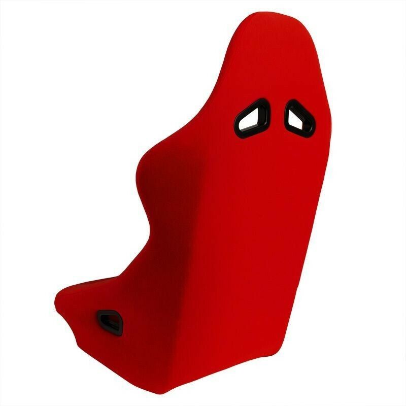 AUTOSTYLE x1 Single Universal Single Sports Bucket Seat RED fixed back runners