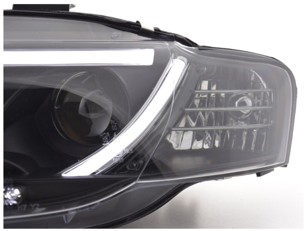 FK LED DRL Lightbar Deluxe Edition Headlights Audi A4 B7 8E 04-08 BLACK RHD S4