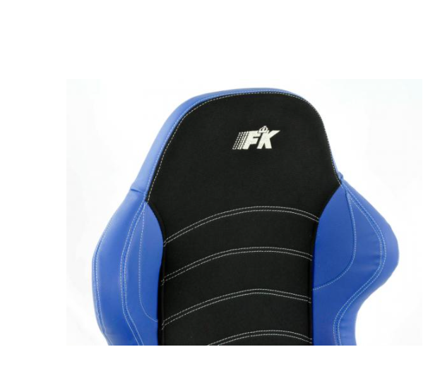 FK Universal Recline Bucket Sports Seats Black BLUE Stitch Car 4x4 Van Camper