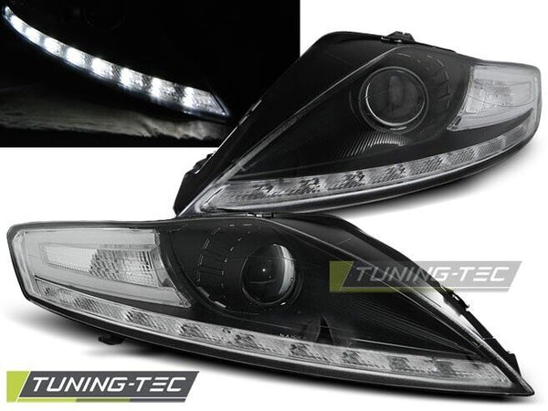 Tuning-Tec LED DRL Halo Ring Headlights FORD MONDEO MK4 4 07-10  Black LHD