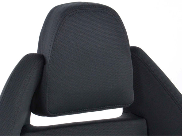 FK Universal HEATED & MASSAGE Bucket Sports Seats Black Textile Heating Heater