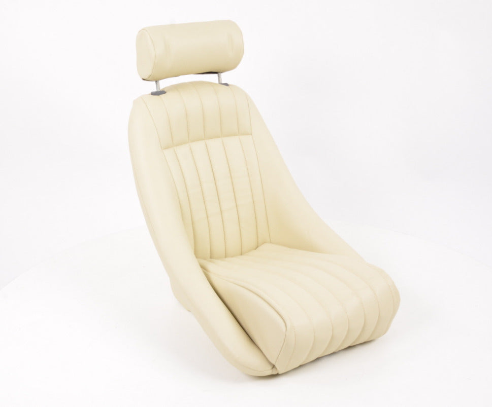 Cream Ivory Classic Car Retro Kit Speedster Sports Car Fixed Back Bucket Seats