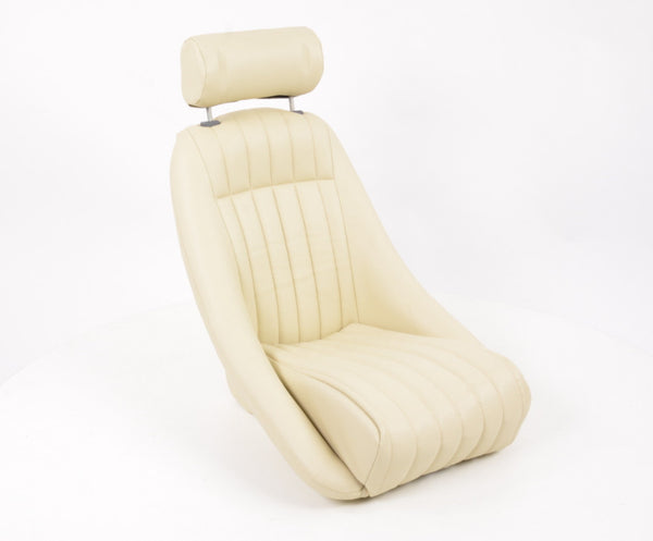 Cream Ivory Classic Car Retro Kit Speedster Sports Car Fixed Back Bucket Seats