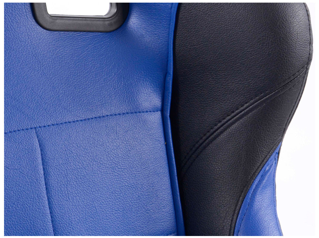 FK Universal Reclining Bucket Motorsports Seats - Blue Comfort Heated & Massage