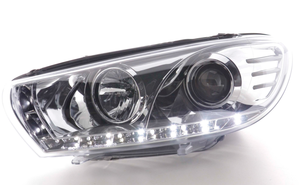 FK Paar LED DRL Lightbar Deluxe Scheinwerfer VW Scirocco 3 Mk3 13 08-14 Chrom LHD