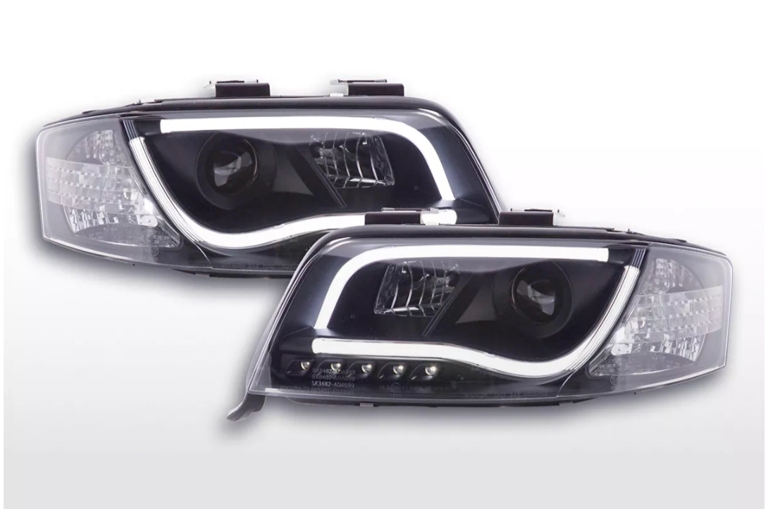 FK LED-Scheinwerfer LED DRL Lightbar A6 C5 4B 97-01 Schwarz S6 S-Line LHD