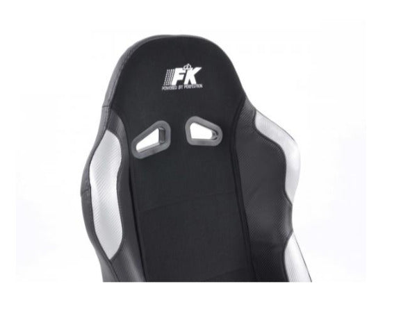 FK x1 Universal Black Silver Carbon Fibre Bucket Seat Car Racing Simulator Sim