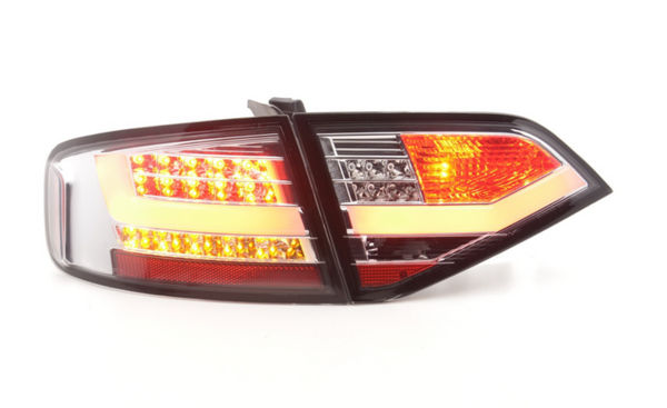 FK Set Audi A4 B8 8K 07-11 LED REAR Lights DRL Lightbar TAIL LIGHTS Chrome LHD