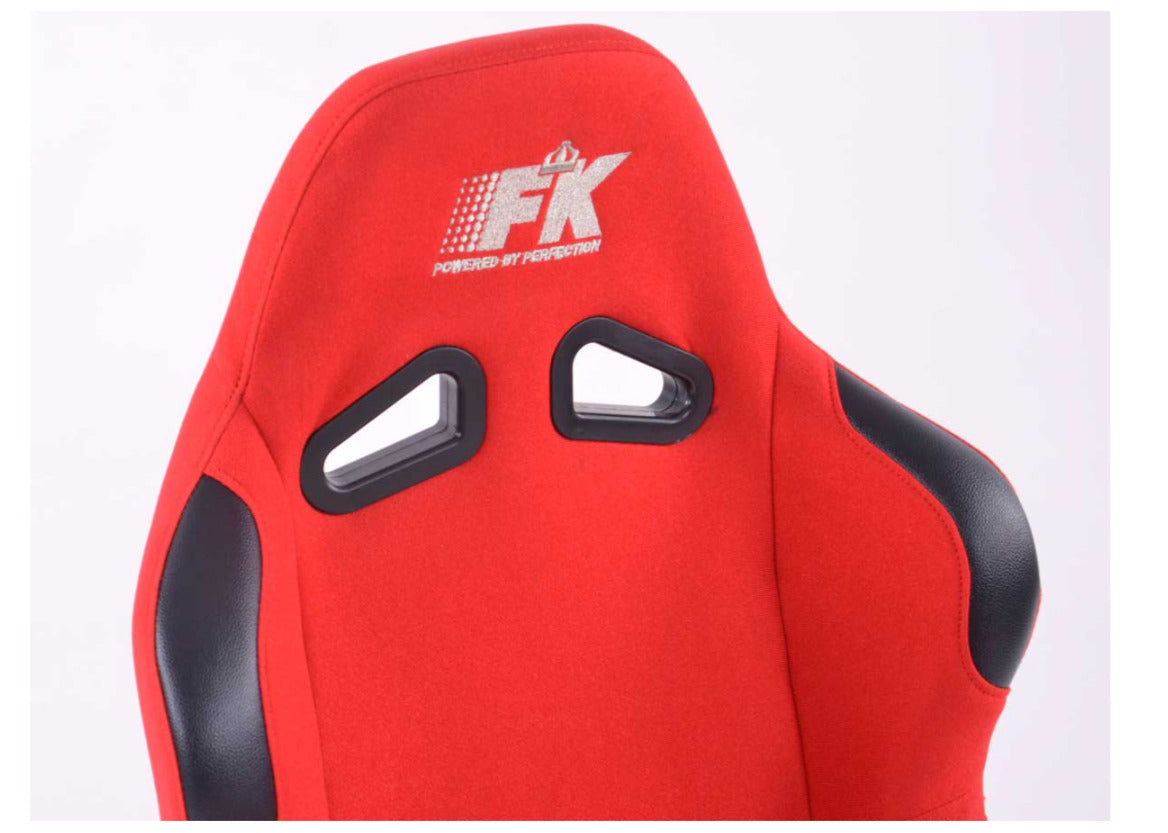 FK Universal Full Fixed Back Bucket Sports Seats RED Edition Track Drift Style