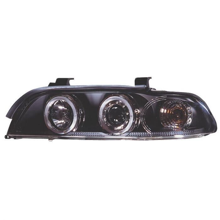 ATS Pair LED DRL Halo Angel Eye Headlights BMW 5-series E39 96-03 Black M M5 LHD