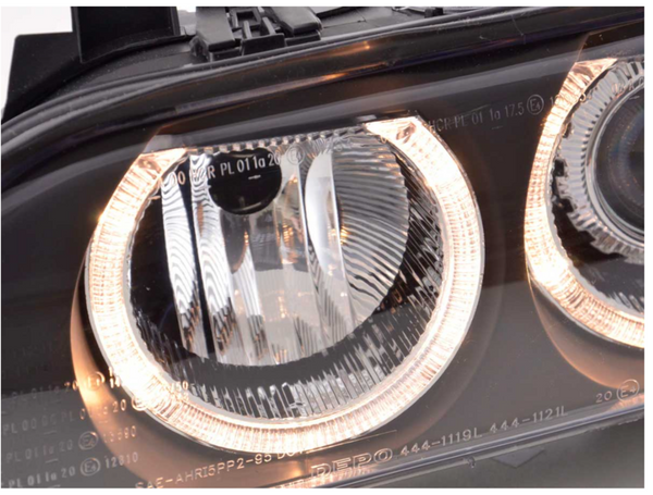 FK LED DRL Angel Eye XENON headlights BMW 5-series E39 95-00 black M5 LHD RHD