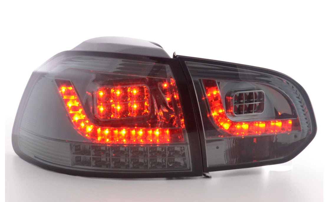 FK Set VW GOLF MK6 MK 6 08-12 1K LED REAR LIGHTS LAMPS TAIL BLACK LHD GTI