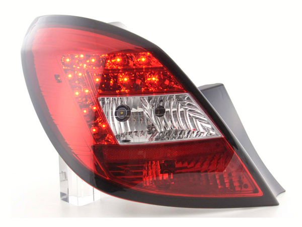 FK Set Rear Lights LED Lightbar Opel Corsa D BJ 06-10 5-dr red & clear LHD