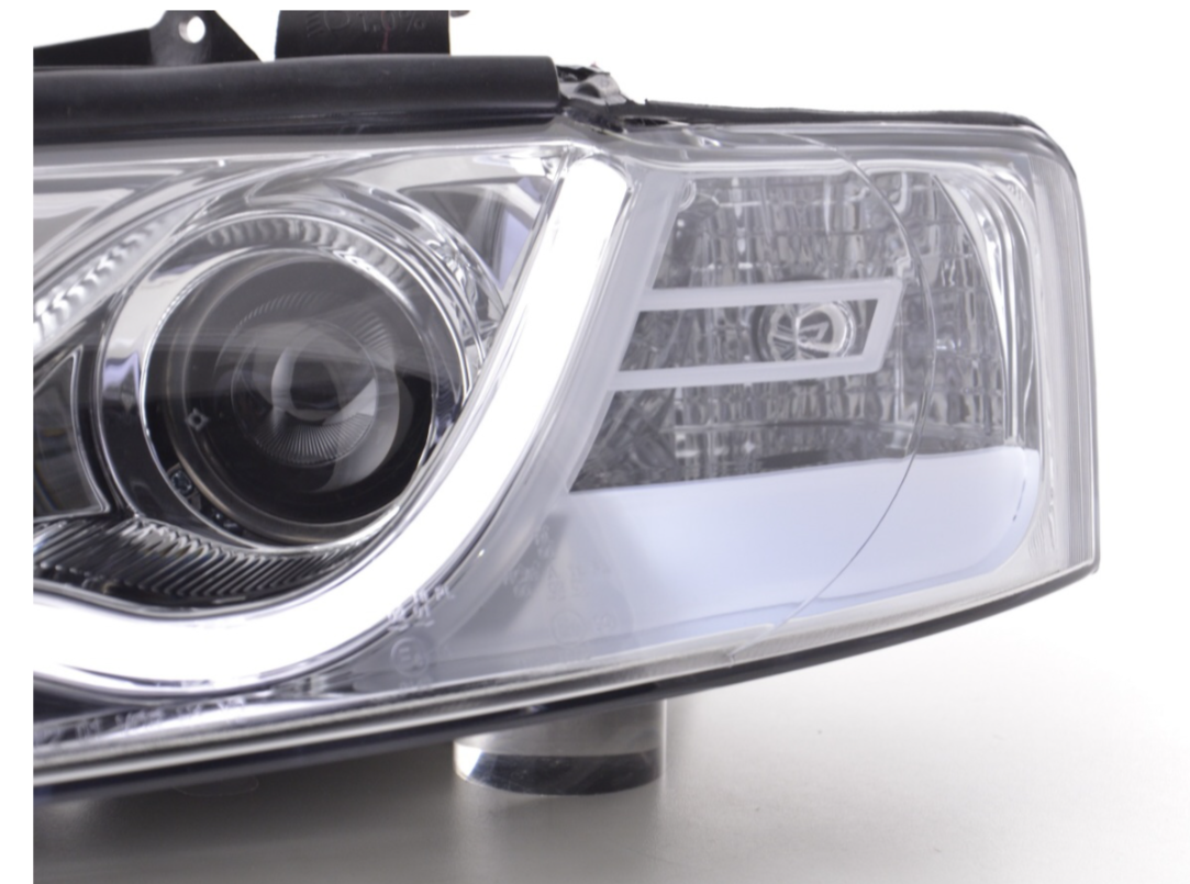 FK LED DRL Lightbar Deluxe Edition Headlights Audi A4 B6 8E 01-04 CHrome RHD S4