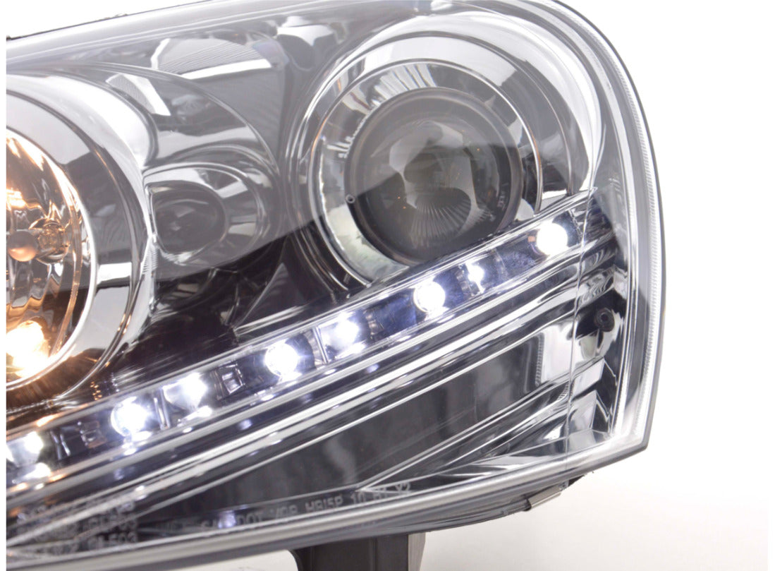 FK XENON LED DRL Lightbar Headlights VW Golf 5 MK5 1K Black 03-08 GTi LHD