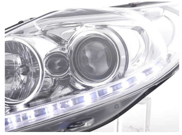 FK Lightbar LED DRL Headlights Halo Ford Fiesta 7 MK7 JA8 08-12 chrome ST RS LHD