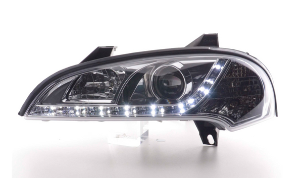 FK LED DRL Halo Lightbar Headlights Opel Vauxhall Tigra 95-03 Chrome