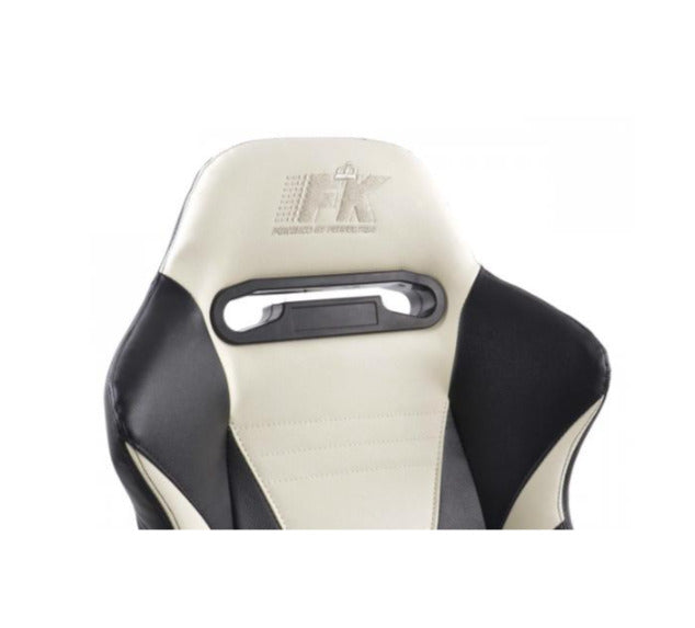 FK Pair Universal Reclining Bucket Seats - Motorsport Black White Stripe Edition