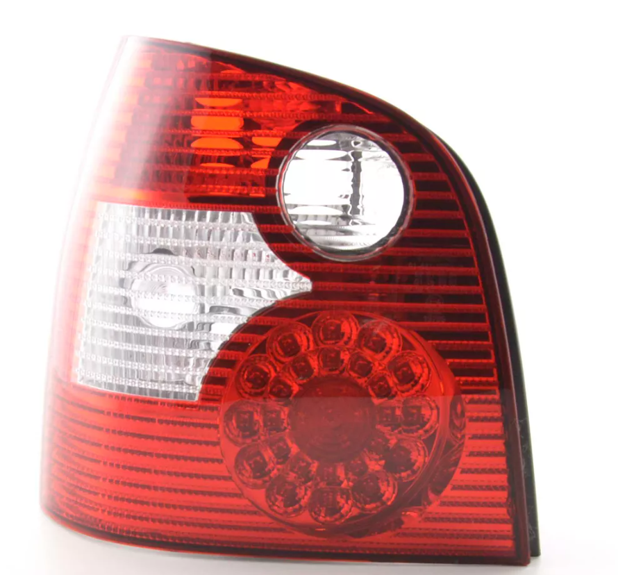 FK Paar LED DRL Rückleuchten VW Polo 9N 01-05 rot / klar LHD