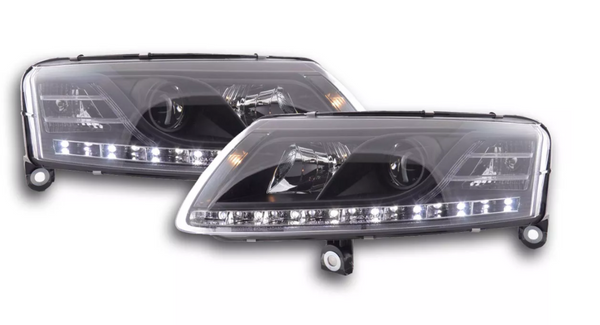 FK LED Headlights LED DRL Projector Audi A6 C6 4F 04-08 S6 S-Line RHD